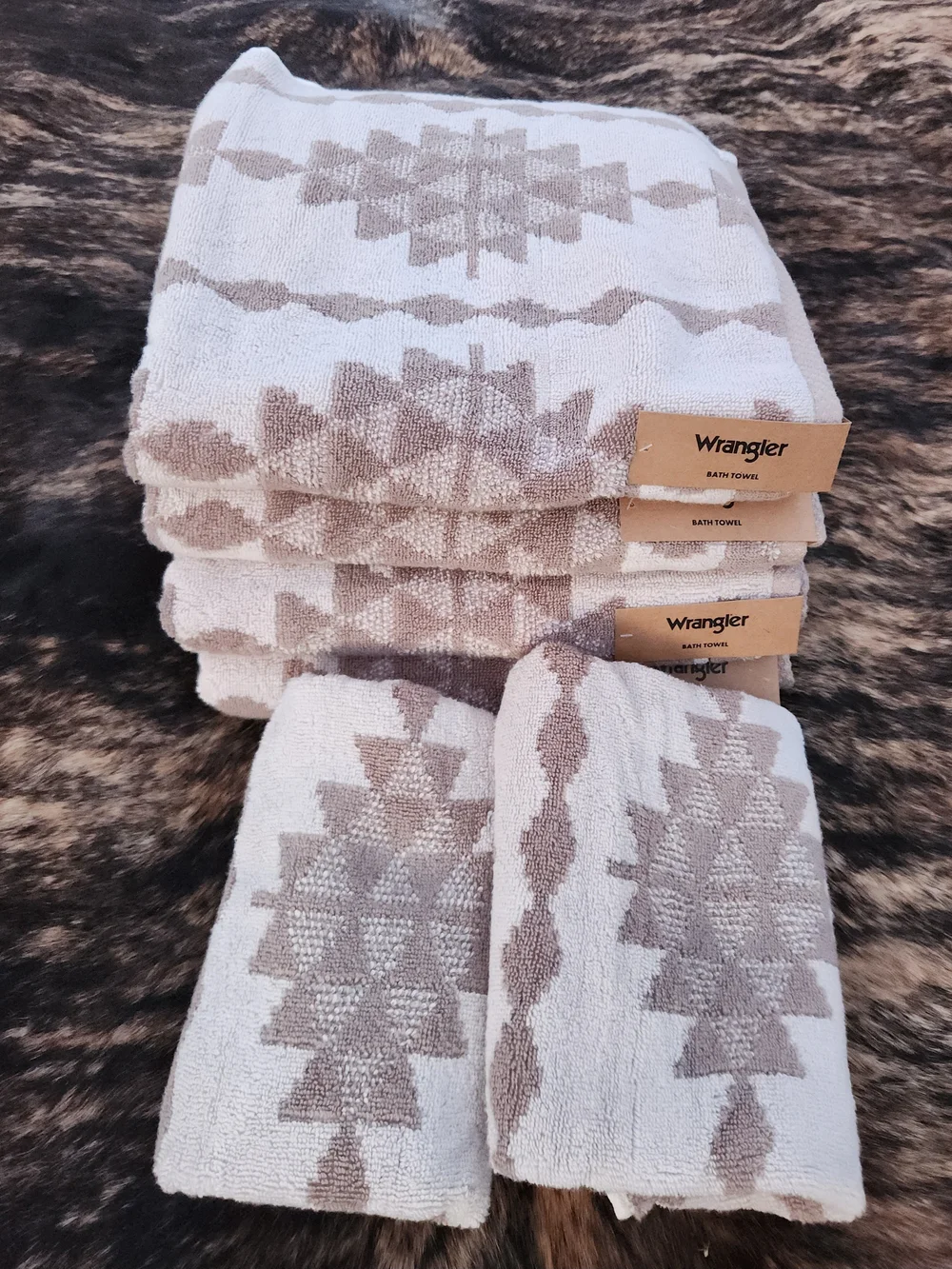 Wrangler Tan/Brown Southwestern Bath Towel Set